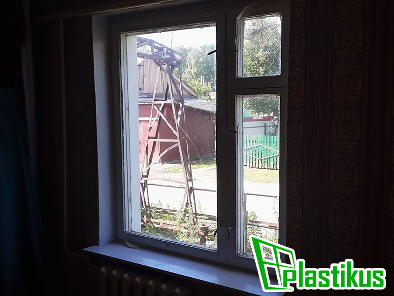 Установка пластиковых окон в Ступинском районе. Фото старых деревянных окон
